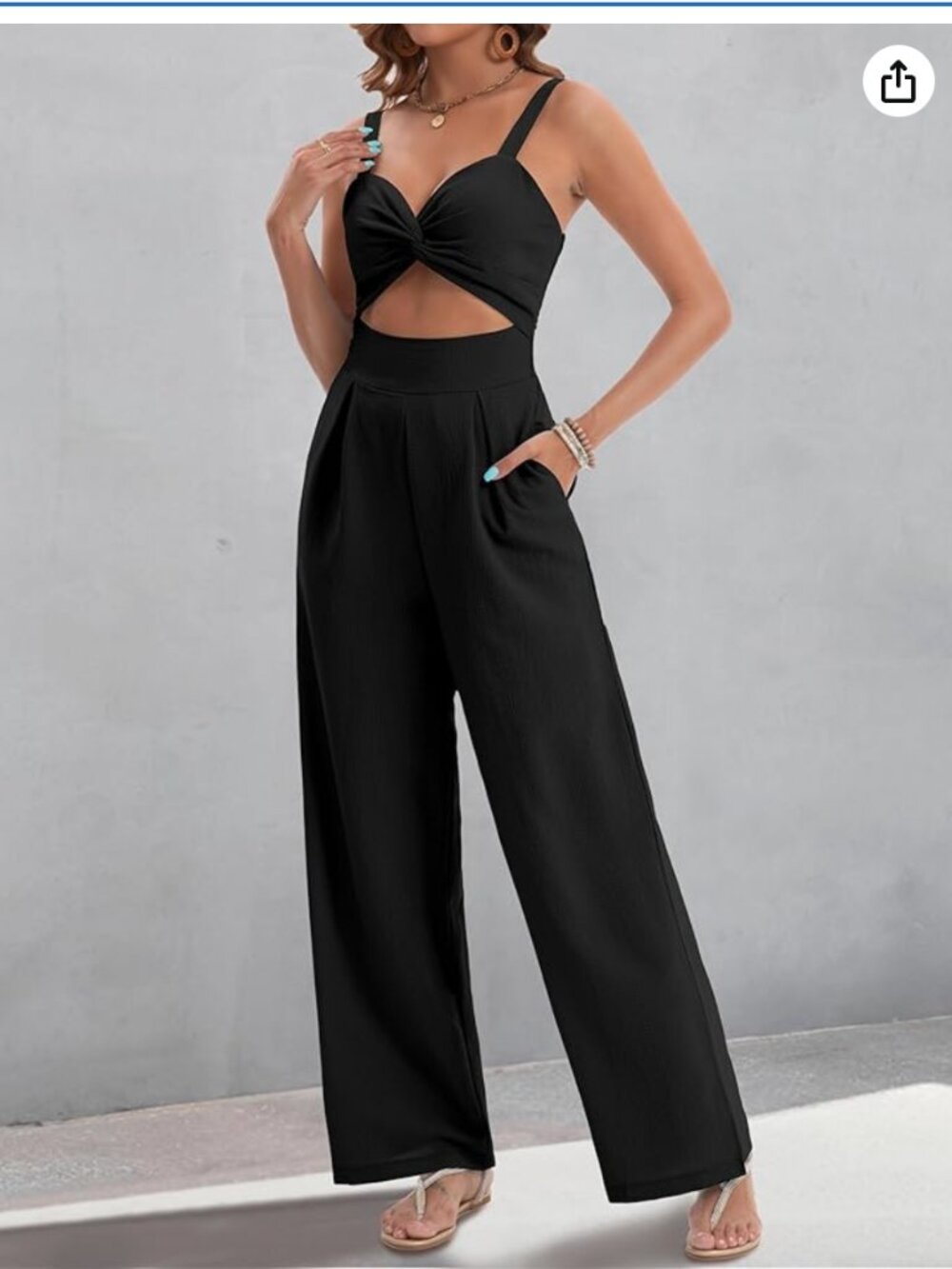 Cutout Wide Leg Jumpsuit